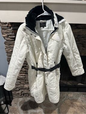 Vintage Kipling Crinkled Nylon Puffer Jacket Small